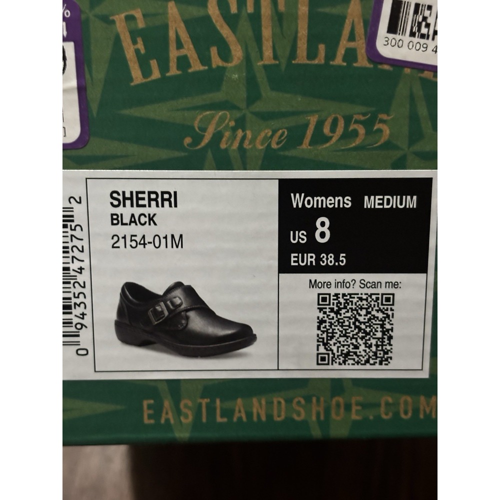 Black Women's Comfort Slip-On Shoe with Buckle - Picture 5 of 8